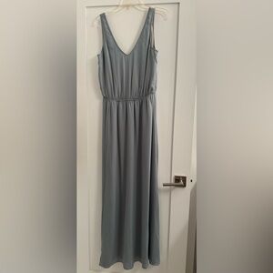 Elegant Gray Green Maxi Dress